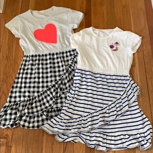 A double set kids casual dresses